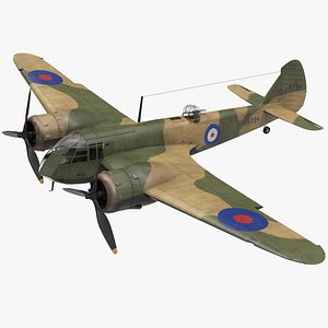 british light bomber aircraft 3D model