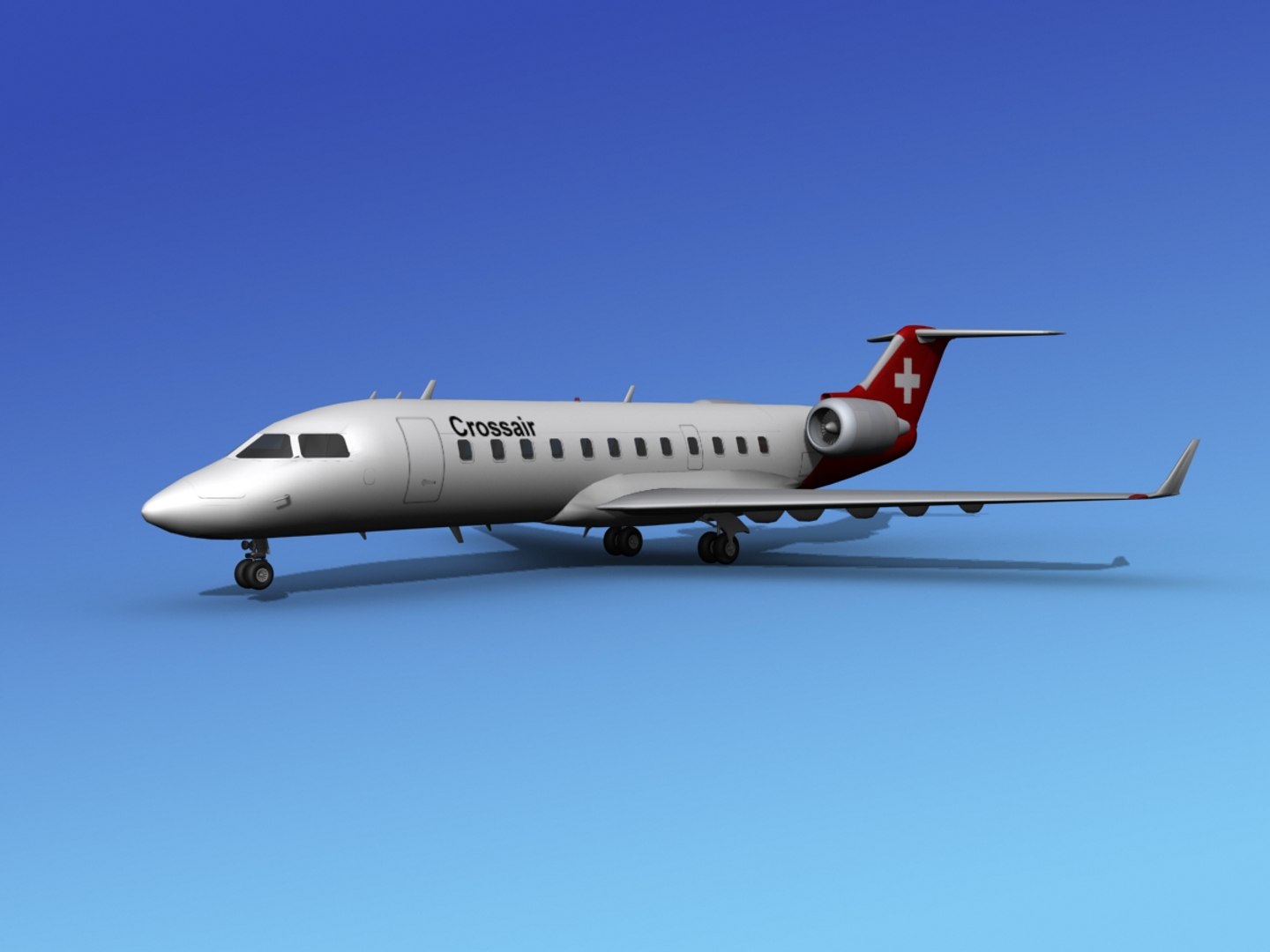 crj100 canadair 3d model