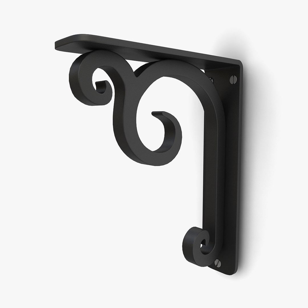 wrought iron shelf bracket 3D model https://p.turbosquid.com/ts-thumb/Xb/aXO9X1/Gs7TFgUm/wrought_iron_shelf_bracket_02/jpg/1598782448/1920x1080/fit_q87/4a0dac36f277d67f8da08a01ab701187fe01a0c5/wrought_iron_shelf_bracket_02.jpg