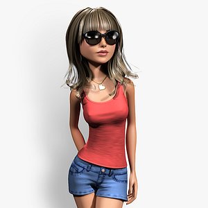 max cartoon character young woman