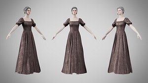 Dress 27 Grey Velvet With Design