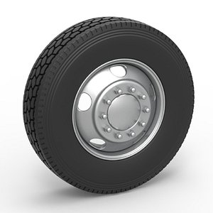 Front wheel of old school truck Scale 1 to 25