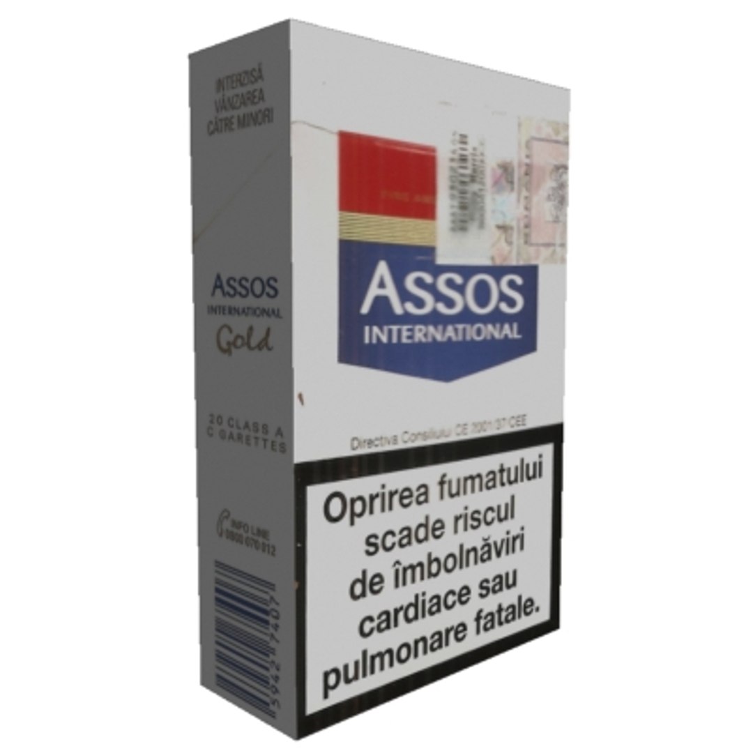 assos cigarettes Gold Assos 3d Model