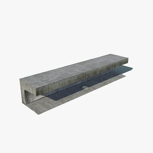 3d modern park bench model