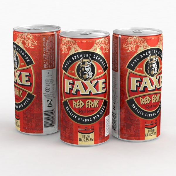 Beer Can Faxe Red 모델 - TurboSquid 1930401