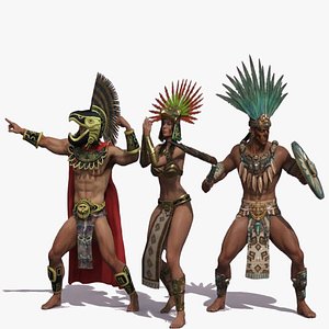 Aztec Warriors 3D model