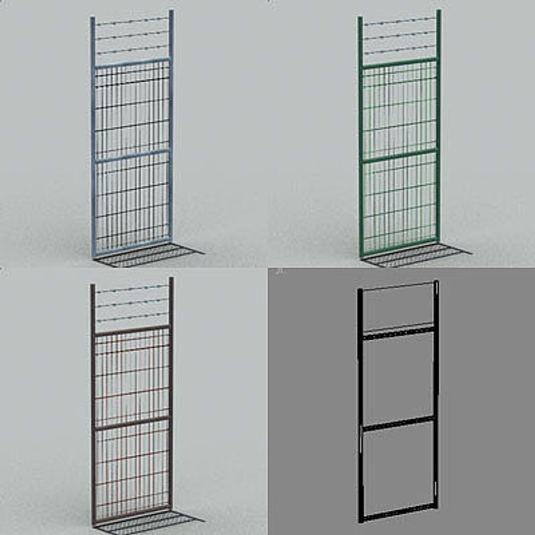 Industrial Fence 3d Model