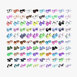 100 Slippers Animals Super Collection - Costume Character Design 3D model