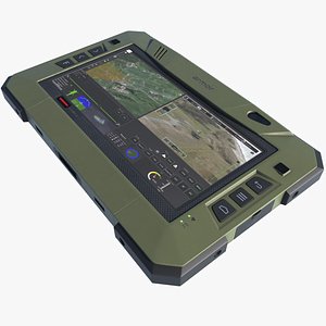 3d model military tablet