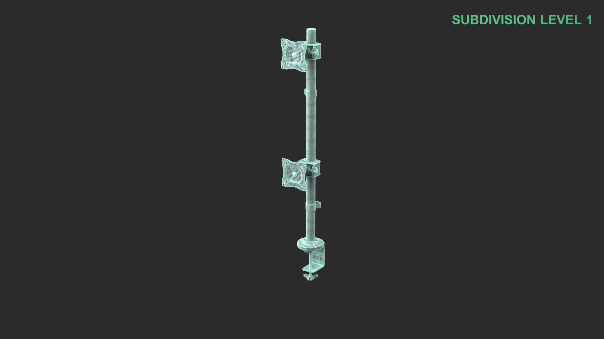3D Dual Monitor Stand https://p.turbosquid.com/ts-thumb/Xb/rqZyS7/UC/wireframe_0004/jpg/1744092256/1920x1080/fit_q87/d26f3dd7bf609d8978b72ca2f7dcba632bc92b82/wireframe_0004.jpg