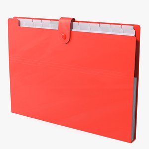 Plastic Pocket File Folder Closed 3D