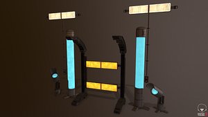 3D industrial lamps model
