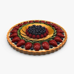 3d fruit tart model