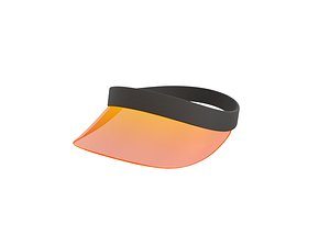 3D Orange Visor Cap