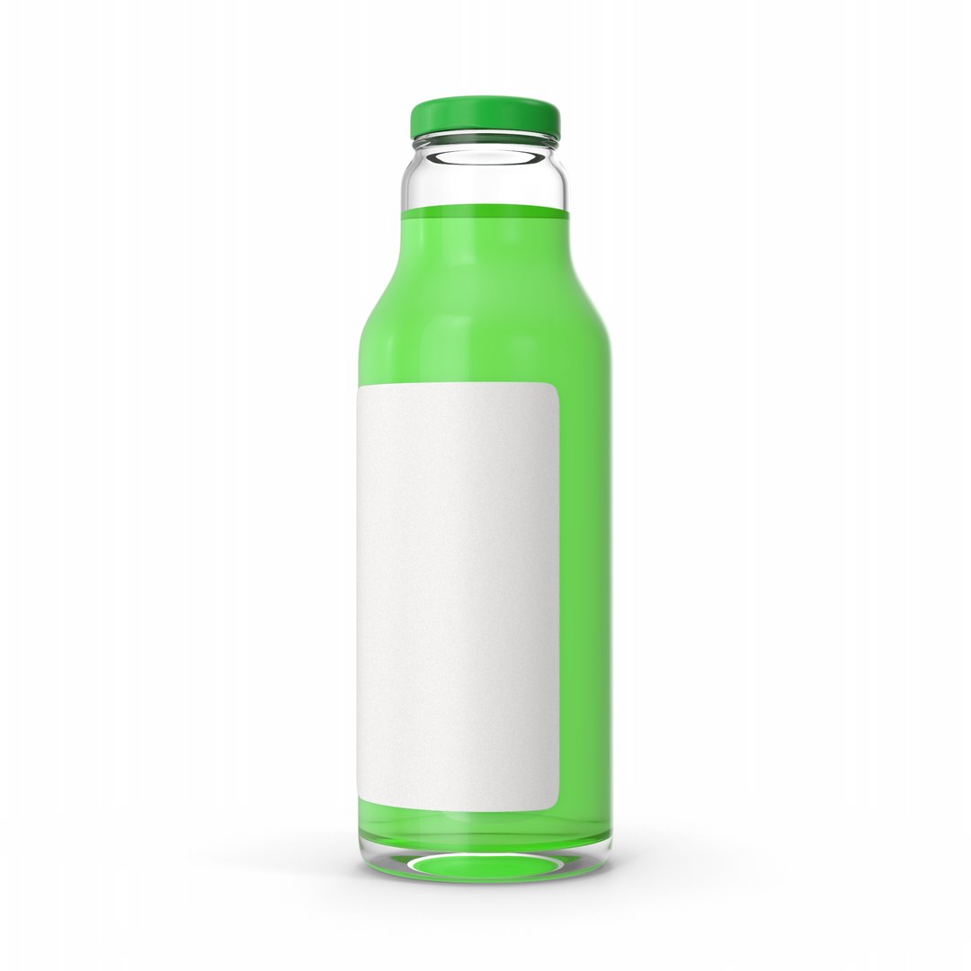 3d Green Juice Bottle Turbosquid 1902083