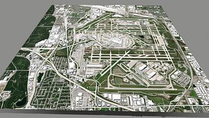 OHare International Airport Chicago USA model