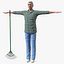 Idosos Homewear Rigged para Maya