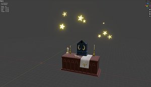 Altar gothic table 3D model