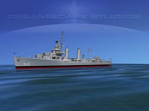 3d model anti-aircraft destroyers class gleaves