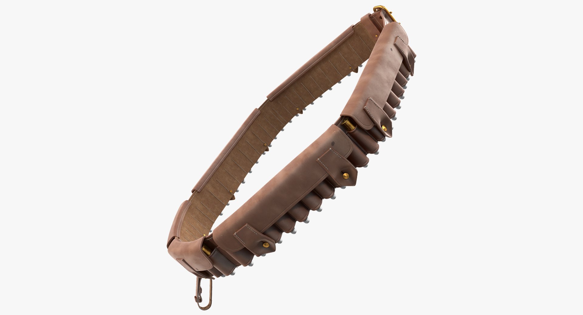 Ammunition Leather Bandolier 3D model preview