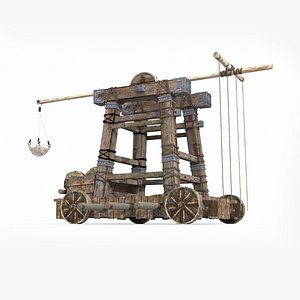 Ancient siege weapon catapult model