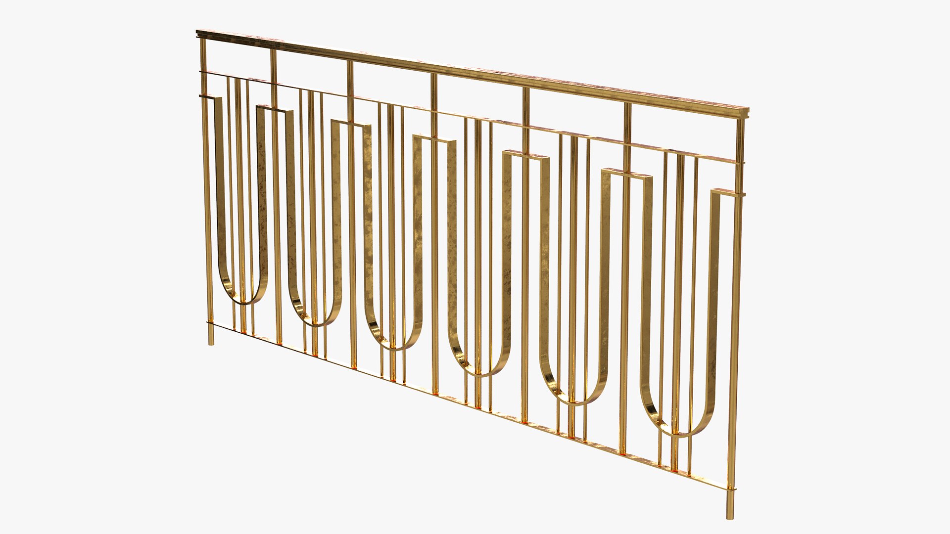 3D Model Architectural Railings In Art Deco Style - TurboSquid 2094060