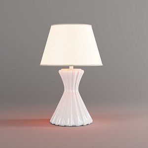 3D Ribbed Ceramic Hourglass Lamp