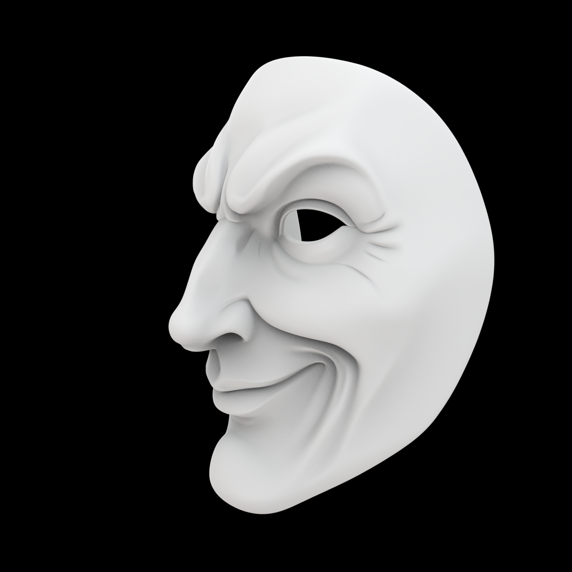modelo 3d Modelo para impresión 3D de máscara con sonrisa segura ...