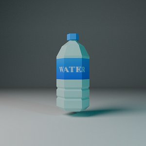 Bottled Water Game Asset low-poly psx 3D