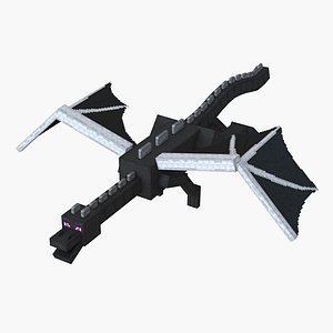 Minecraft Ender Dragon Rigged 3d Model