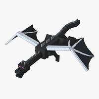 Minecraft Ender Dragon Rigged 3d Model