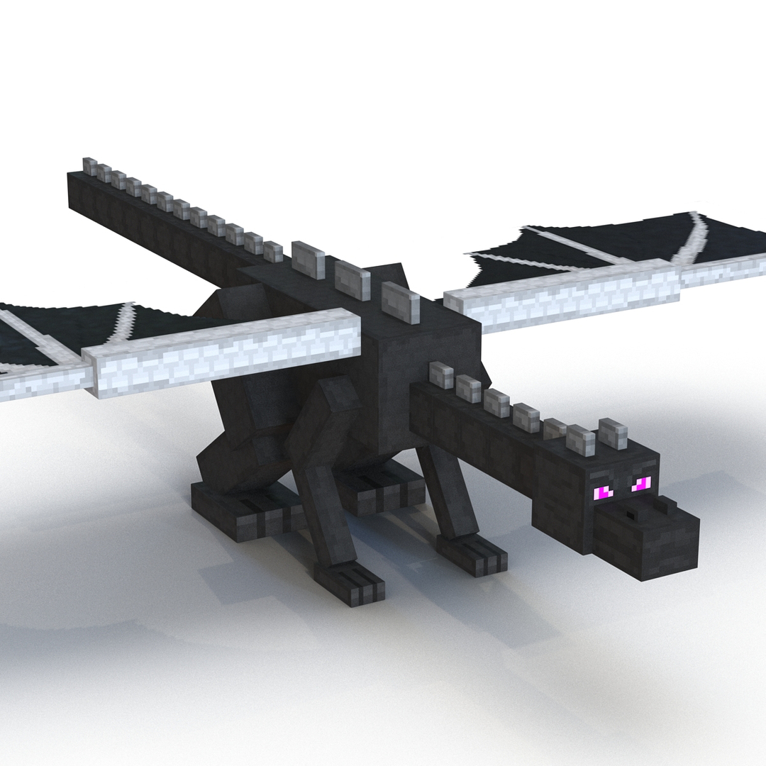 3d minecraft ender dragon rigged