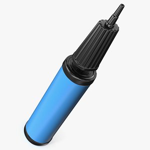 Manual Balloon Air Pump Blue 3D model