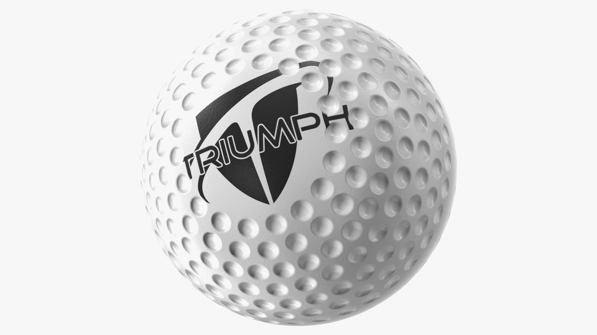 Triumph Club White Turf Field Hockey Ball 3D model preview