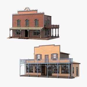 3D Western Houses Collection