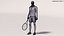 3D model Male Tennis Player Animated HQ