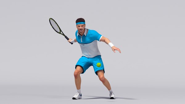 3D model Male Tennis Player Animated HQ - TurboSquid 1782002