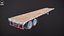 3D Generic Used Semi Truck with Flatbed Trailer