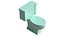 Vtg Mid Century Sky Blue Porcelain Toilet Old Bathroom Lavatory Briggs 125-24E