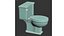 Vtg Mid Century Sky Blue Porcelain Toilet Old Bathroom Lavatory Briggs 125-24E