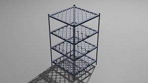 3xPack Warehouse Rack  Spanner  Wrench OBJ and Blend model