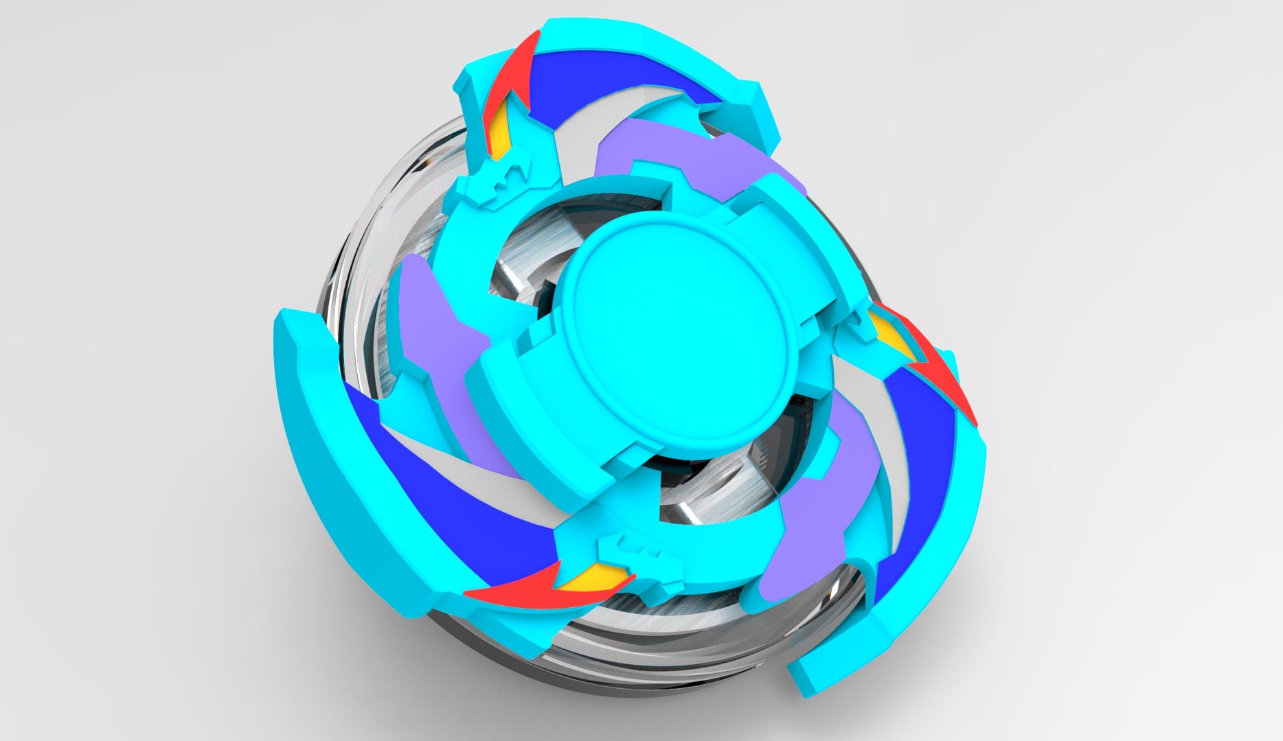3D Model Beyblade Silver Snow Airwolf - TurboSquid 2044683
