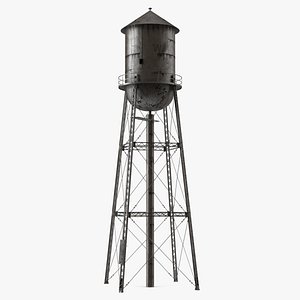 3D Rusty Water Tower