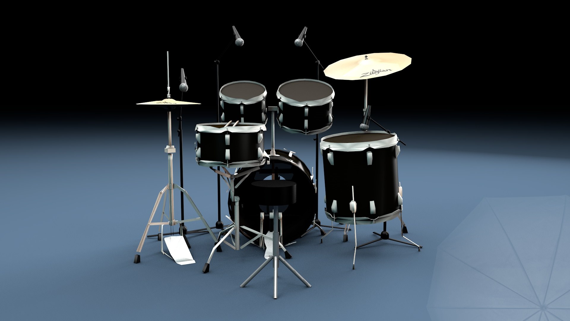 3d Drum Kit Model