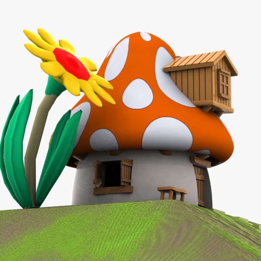 3d Mushroom House Smurf 7773