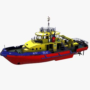 tugboat boat pbr model