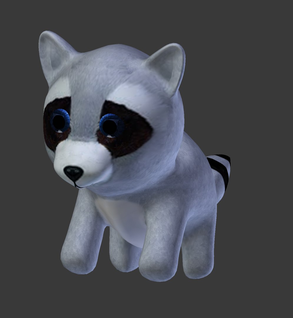 Simple Raccoon 3D Model - TurboSquid 1266086