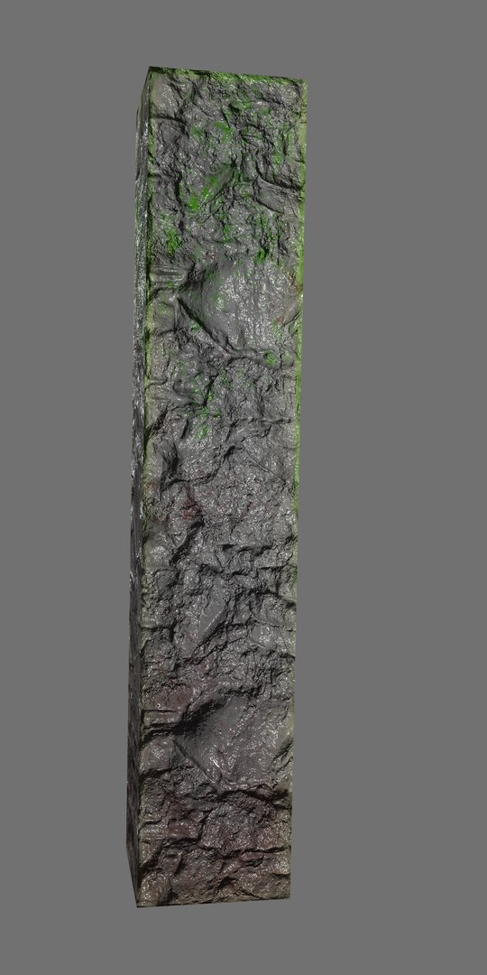 Mossy Stone Pillar Model - TurboSquid 1163570