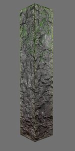 mossy stone pillar model