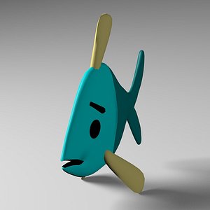 3d model cartoon fish